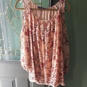 Floral Sleeveless Top - Pink